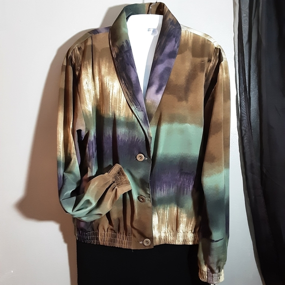 Vintage Jackets & Blazers - 🦋 multi colored Bomber jacket